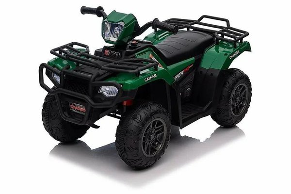 ATV electric pentru copii Baby Mix Quad, verde, 3 viteze, indicator digital al bateriei, lumini LED si sunete, pana la 25 kg, 36 luni+