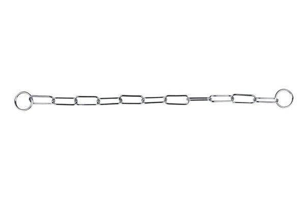 Zgarda Trixie din Crom pentru Caini cu Par Lung - 72 cm, Ochi Mari de 4 mm