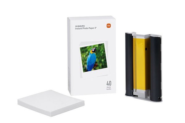 Hartie foto Xiaomi 3" si un cartus cu cerneala pentru imprimanta foto portabila Xiaomi Portable Photo Printer 1S EU