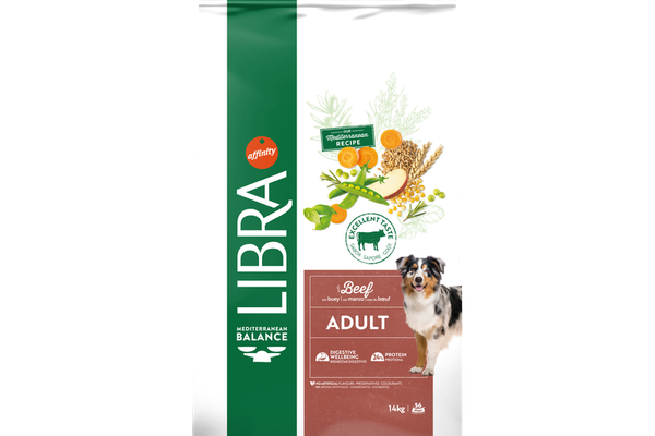 Hrana Uscata Caini Adulti, Libra Dog Adult Medium-Maxi, Vita, 14 kg