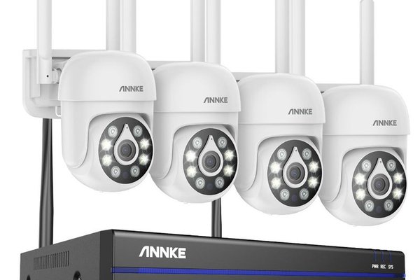 Sistem de Supraveghere Video WiFi ANNKE N98WHR+I51CP*4, NVR 8 Canale cu 4 Camere Dome 5MP, Ultra HD, Vedere Nocturnă IR