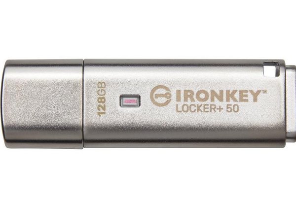 Kingston IronKey Locker+ 50 128GB - Memorie USB Type-A Argintie
