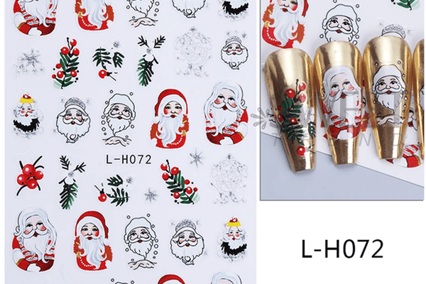 Sticker decor unghii model iarna/Craciun L-H072 - Everin