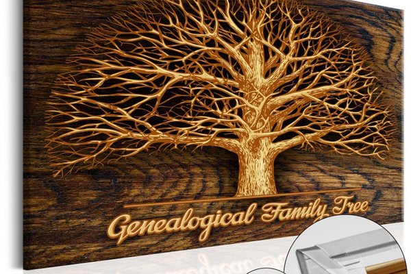 Tablou din plută - Family Tree [Corkboard] 120x80 cm