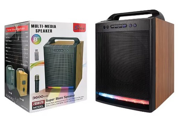 Boxa wireless patrata ZQS8170 de 8 inch cu microfon