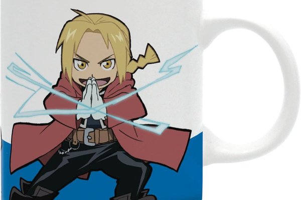 Cana ceramica Fullmetal Alchemist - 320 ml - Fratii Elric Chibi