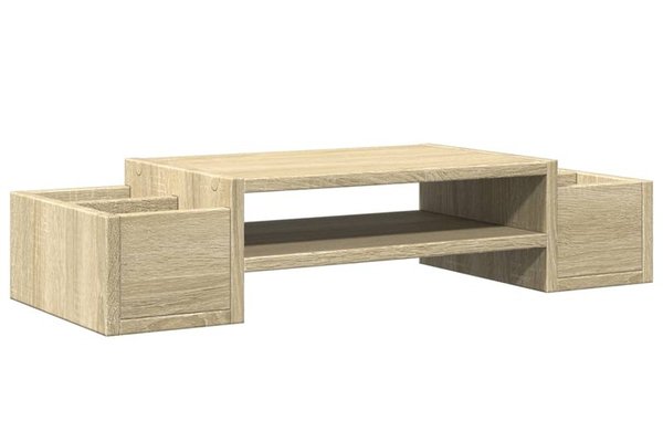 Suport pentru monitor cu depozitare, stejar sonoma, 70x27x15cm, lemn prelucrat