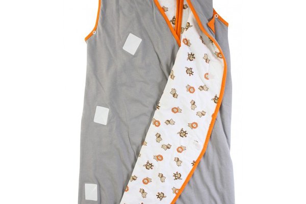 Sac de dormit multifunctional Grey Orange Zoo Animal Travel 1-3 ani