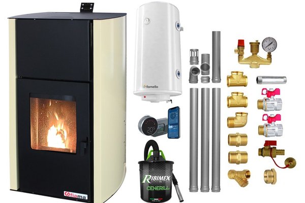 Pachet Complet Incalzire Fornello Fiama Confort 12 kw cu Control de la Distanta