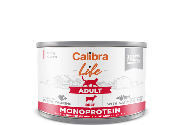 Calibra Cat Life Adult Beef 200 g, conserva