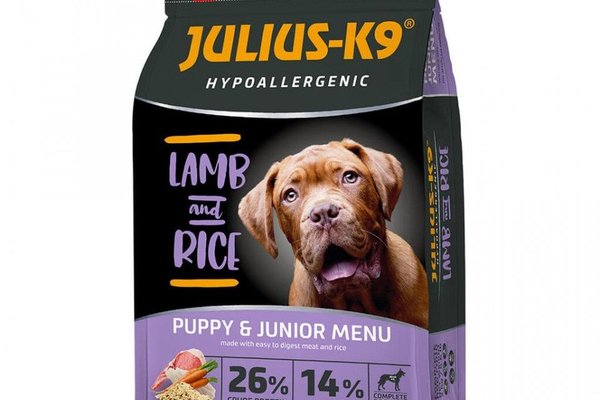 Hrana uscata premium hipoalergenica caini, Julius K9 Puppy, Miel & Orez, 12 kg
