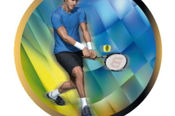Emblema colorata simbol Tenis 25mm pentru medalii si cupe