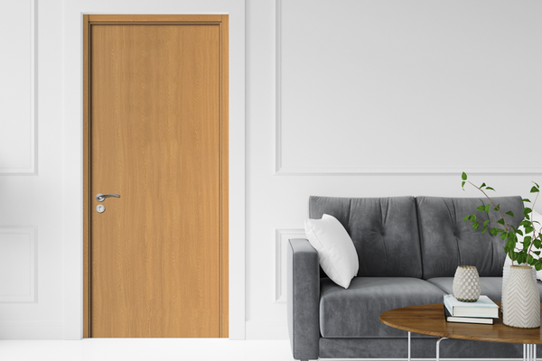 Usa de interior OP 030 din MDF, reversibila, toc inclus, finisaj stejar, 70 x 200 cm