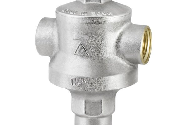 Reducer de presiune RBM DN15, 1/2", 25 bari, alama nichelata, reglabil 0.8-5.5 bari