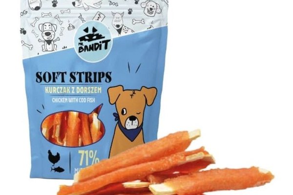 Mr. Bandit Soft Strips, Pui Si Cod, 500 g