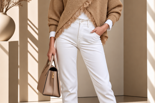 Pulover poncho camel, asimetric si petrecut, cu lana si dantela