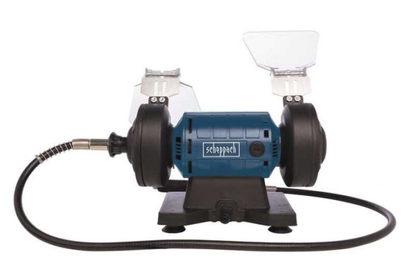 Polizor de banc HG35 Scheppach 5903112901, 120 W, 11000 rpm cu accesorii incluse