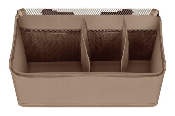 Organizator multifunctional, Lionelo, Sidepocket M, 43x15x23 cm, 3 compartimente, Universal, Constructie ranforsata, Bej