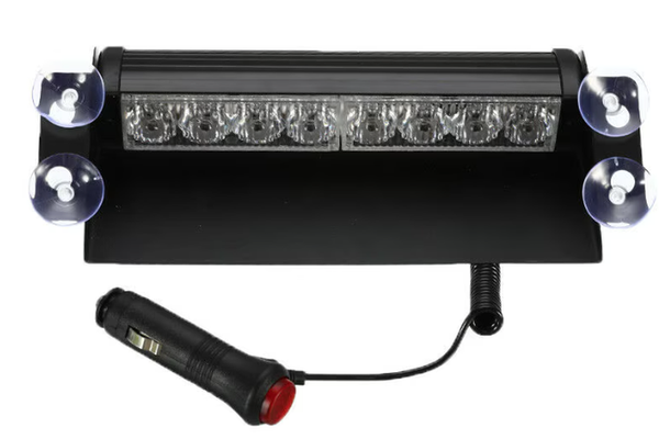 Stroboscop led auto 8 LED parbriz cob rosu albastru