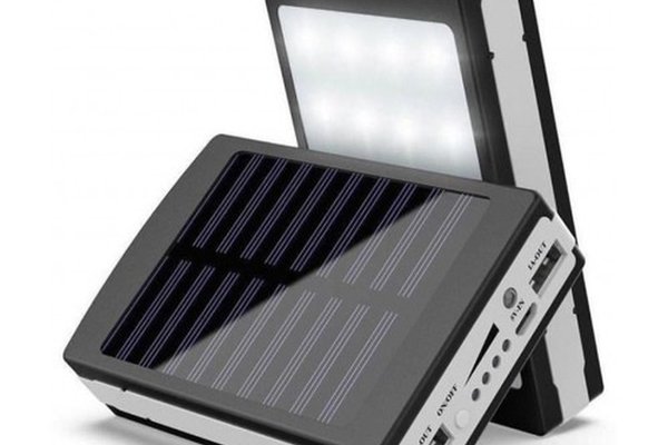 Baterie Dreptunghiulara externa 2.000 mah cu panou solar Power Bank panou led Lateral