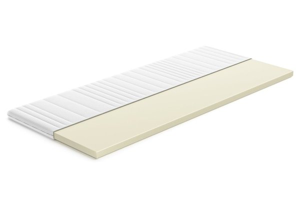 Topper saltea Memory 4 cm, cu spumă memory, husă antialergică și lavabilă, Grosime: 5 cm