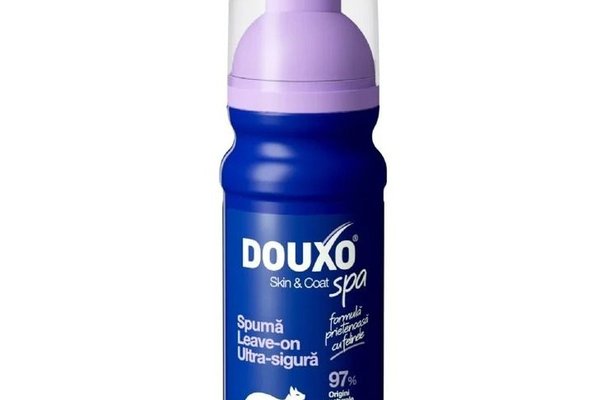 Sampon uscat pisici, Douxo Spa Cat Mousse, 150 ml