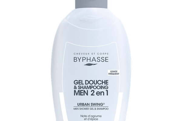 Byphasse Men Urban Swing, gel de dus si sampon 2 in 1, 600 ml