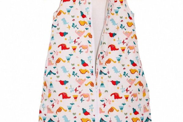 Sac de dormit copii 1 tog KidsDecor Cute Dinosaurs din bumbac 70 cm
