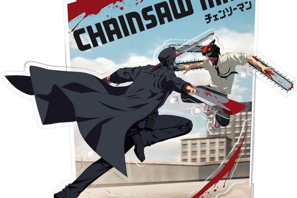 Figurina Acrilica Chainsaw Man - Denji vs Demonii - Diorama Oficial