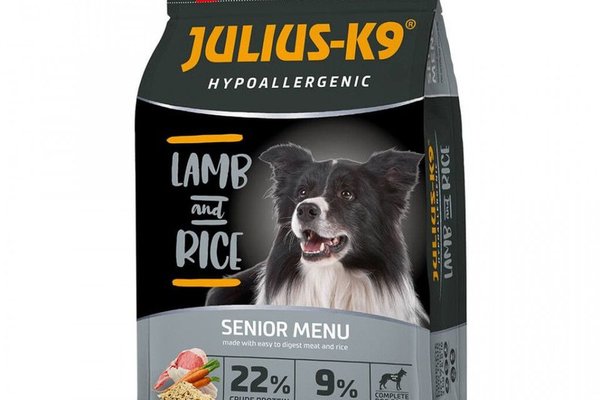 Hrana uscata premium hipoalergenica caini, Julius K9 Senior, Miel & Orez, 12 kg