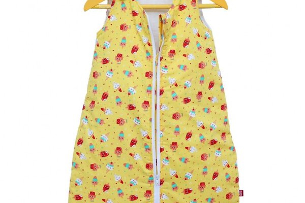 Sac de dormit copii 0.5 tog KidsDecor Dream of Ice Cream din bumbac 130 cm