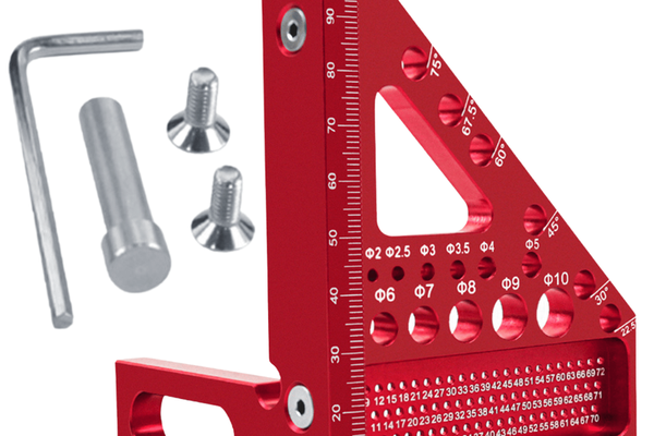 Vinclu 45º/90º CZAY®, Echer 3D, Unghiuri intre 22,5º si 90º, Precizie Ridicata, Rezistent la Rugina, 112*85*79 mm
