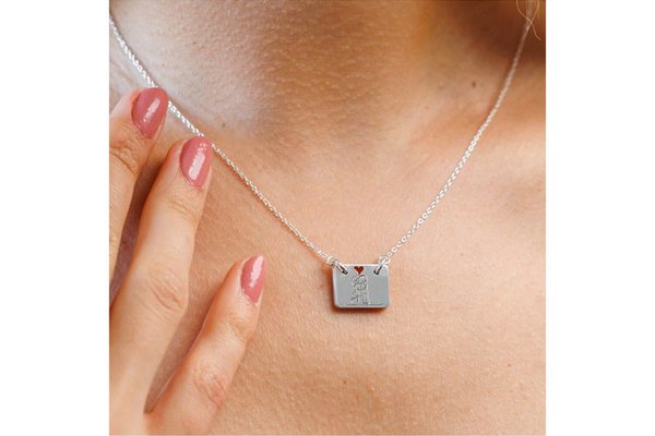 Colier personalizat cu 3 placute din Argint 925 - Povestea ta gravata