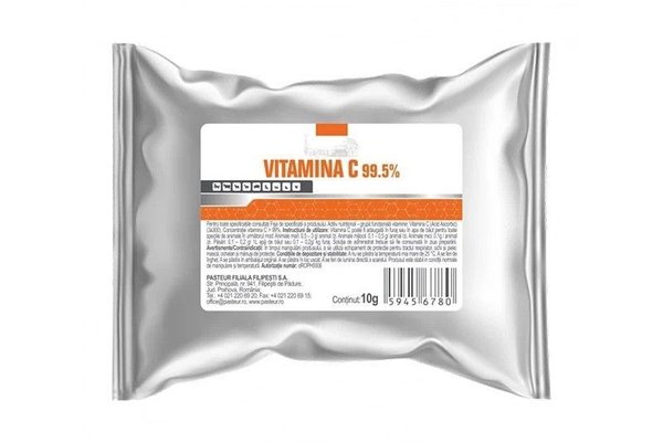 VITAMINA C 99,5%, pulbere orala, Pasteur, 10 g