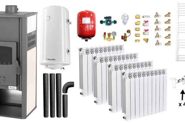 Pachet de incalzire si apa calda Fornello Roma E, 22 kW, cu accesorii complete