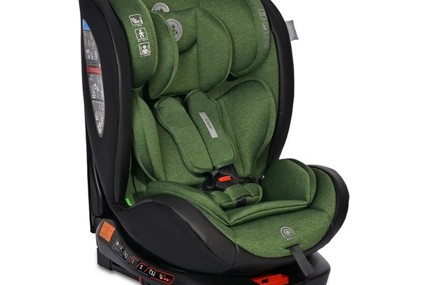 Scaun auto pentru copii cu isofix Ares i-Size si rotativ 360 grade 0 luni-12 ani Green