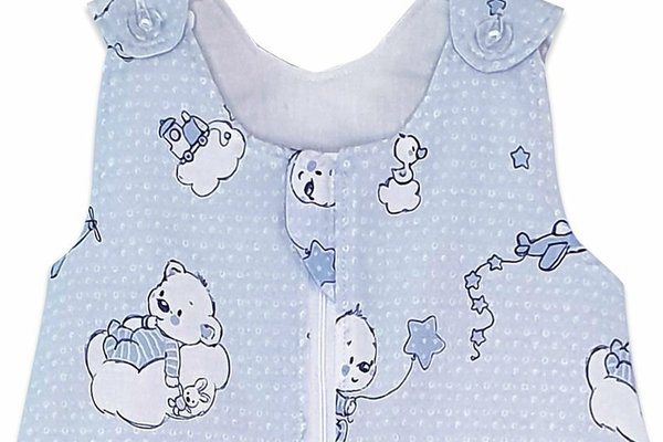 Sac de dormit copii 1 tog KidsDecor Ursuletul Martinica albastru din bumbac 140 cm