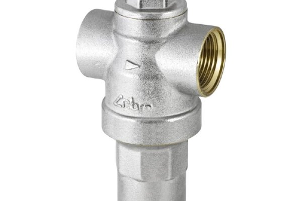 RBM RINOX DUE, reductor de presiune DN32, 1 1/4, alama nichelata, 25 bar, reglaj 0.5-7 bar