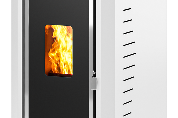 Termosemineu pe peleti Fornello Rossi 25 kW cu pompa Grundfos si arzator din inox