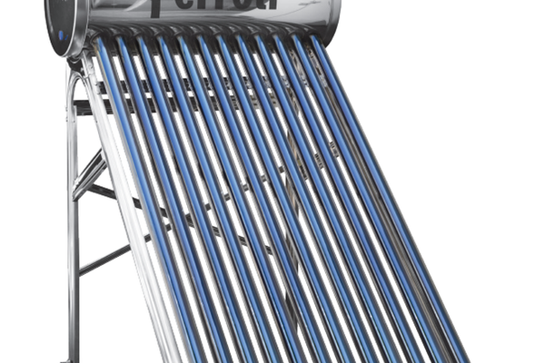 Panou solar nepresurizat din inox Ferroli Ecosole - 18 tuburi si boiler 180L (cu vas flotor 5L si tija de aerisire)