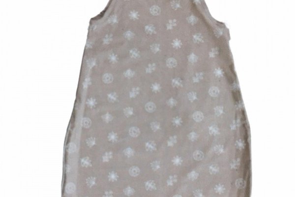 Sac de dormit de vara 100 cm bumbac ranforce Abstract Leaves Grey  Beige