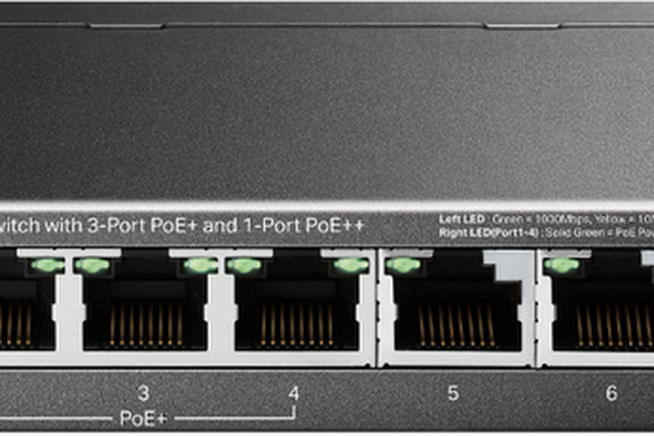 Switch Desktop TP-LINK cu 6 Porturi Gigabit si 3 Porturi PoE+