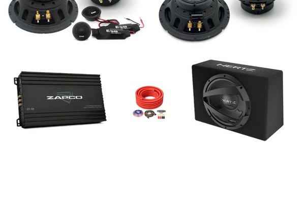 Pachet difuzoare auto cu subwoofer pentru Peugeot 207 2006 - 2009 ESB 1000 530 W