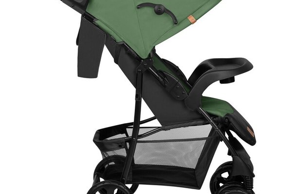 Carucior sport Lionelo Emma Plus Cu tavita, 2 Suporturi pentru pahar, Geanta accesorii, Standard de siguranta EN1888-1 verde