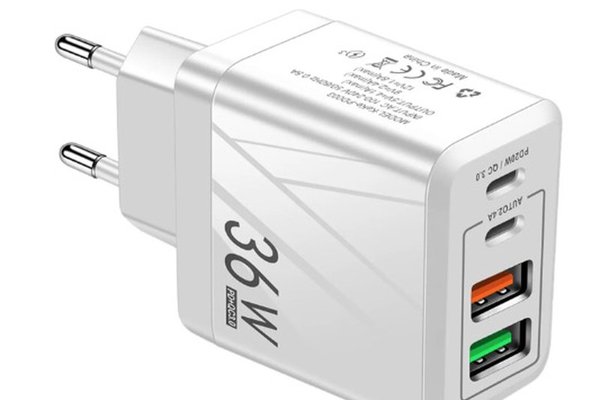 Adaptor Alimentare ALB 36W cu 2 USB si 2 USB C - Incarcator Rapid pentru Iphone