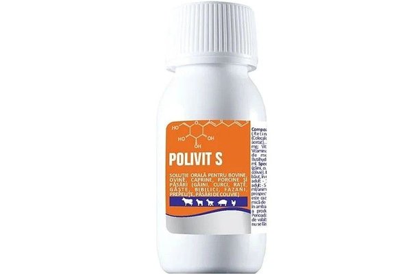 POLIVIT S, Pasteur, solutie orala pentru pasari, 100 ml