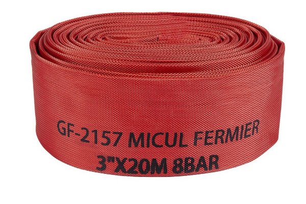 Furtun Irigatii, Diametru 3", Lungime 20 m, fara Racorduri, Culoare Rosie, Micul Fermier GF-2157