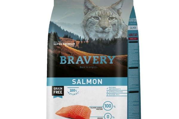 Hrana Uscata Bravery pentru Pisici Sterilizate, Somon, 2 kg