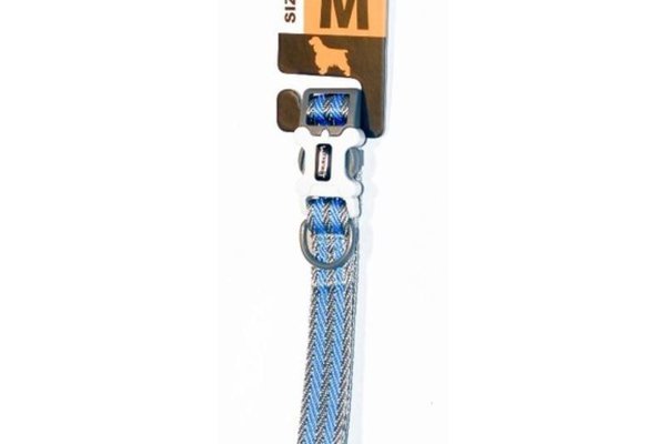 Walkit Zgarda Caine Special Twill Waved Gri/ Albastru, 2.0x35-50 cm