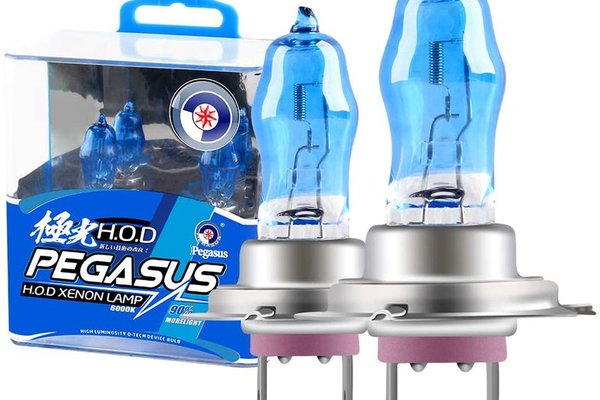 Set 2 becuri Pegasus H7 Xenon EFFECT halogen putere 100W 1500 lumeni temperatura 6000K